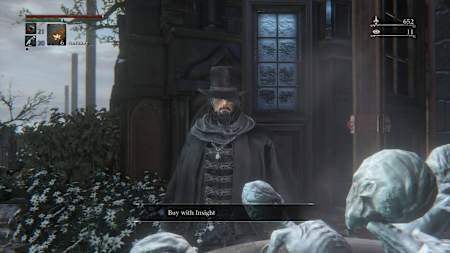 A screenshot of Bloodborne