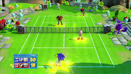A screenshot of Sega Superstars Tennis