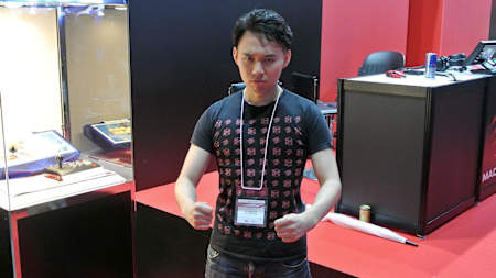 Mad Catz Tokido striking a fearsome pose at TGS