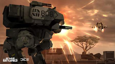 Ein futuristisches Setting mit Mechs und Co