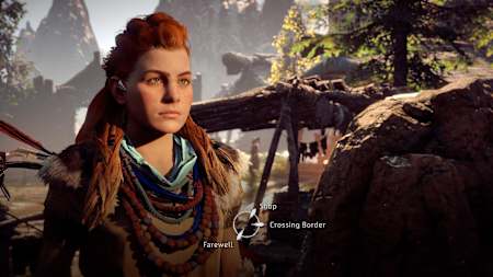 A screenshot of Aloy in Horizon Zero Dawn