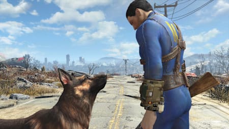 Fallout 4: Mit Hund Dogmeat in den Weltuntergang.