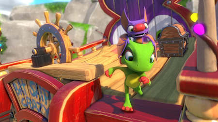 A screenshot of the title characters from the new Ps4 and Xbox One video game Yooka Laylee