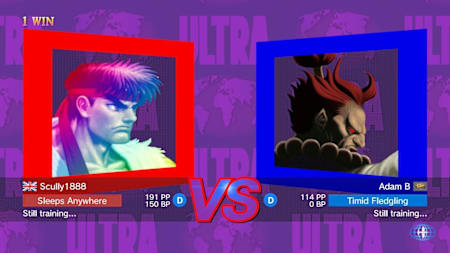 A screenshot of Ultra Street Fighter II