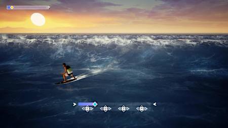 A surfer ahead of the wave in Surf World Series