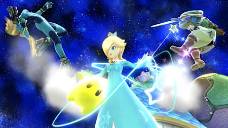 A screenshot of Rosalina from Super Smash Bros. for Wii U.