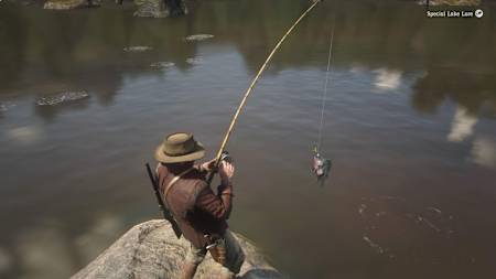 You'll get to grips with fishing fairly early on in the game