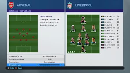 Hold the d-pad towards your goal to quickly reduce your defensive line