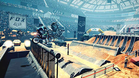 A screenshot of racing in Trials Rising