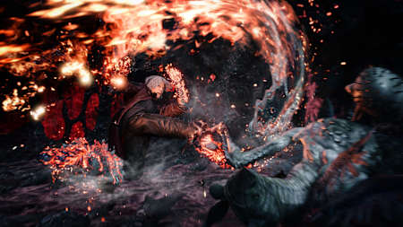 Screenshot of Dante showing off his Balrog Combos