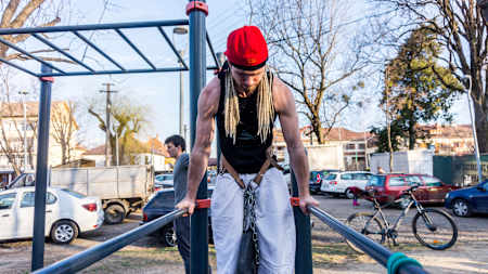 Street wrokout w Sibiu w Rumunii