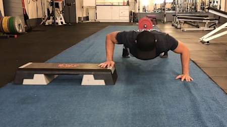 Offset push-ups further help improve strength and stability.