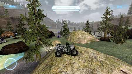A screenshot from SPV3, a Halo: Combat Evolved mod.