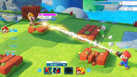 Mario + Rabbids: Kingdom Battle für Nintendo Switch orientiert sich spielerisch am großen Vorbild XCOM 2, eignet sich aber auch für jüngere Spieler und Neueinsteiger