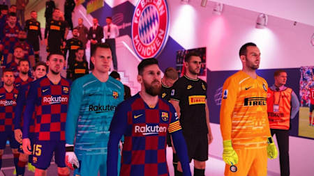 Dank 3D-Scanning und detailgetreuer Abbildung geht der Punkt für Gesichter und Animationen an eFootball PES 2020. Messi, Fred oder Lewanowski sind der Vorlage wie aus dem Gesicht geschnitten.