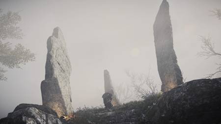 Eivor kniet im dichten Nebel des Moores von Walsham. Hier erwartet euch einer der knackigsten Bosskämpfe in Assassin's Creed Valhalla