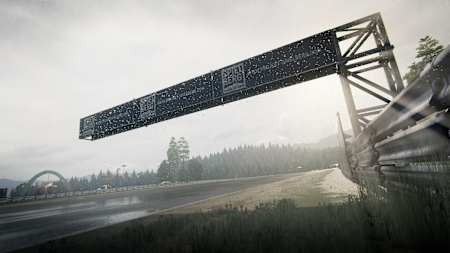 A screenshot of the Red Bull Ring in the rain in GRID