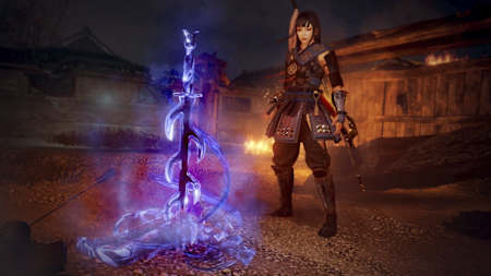 Wir stehen vor einem blauen Grab. Mit den Segensgräbern könnt ihr NPCs beschwören, die euch im Kampf unterstützen