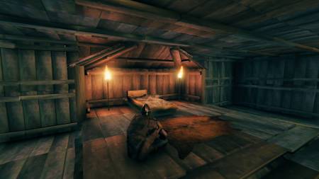 Yatağı kullanabilmek için üstünde çatı, yakınında ateş olması gerekiyor.