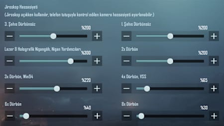 PUBG Mobile Jiroskop Hassasiyeti