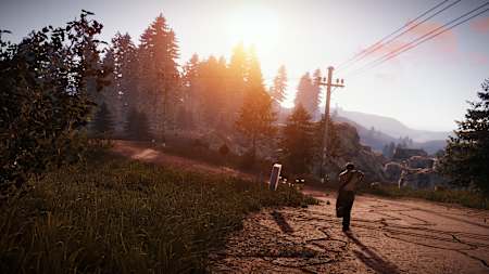 Unsere Spielfigur eilt auf der Suche nach Ressourcen dem Sonnenuntergang entgegen. Rust setzt auf ein knallhartes Gameplay, das Fehler bestraft. Wer sich damit auseinandersetzt, wird reich belohnt