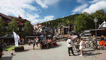 The Expo Area down at Åre Torg during Åre Bike Festival 2021.
