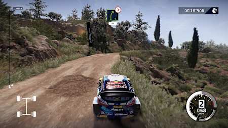 Screenshot aus WRC 10 zeigt den M-Sport Ford Fiesta bei der Rallye Spanien.
