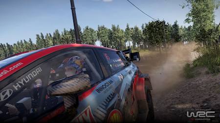 Una captura de pantalla de WRC Generations muestra el coche de Daniel Sordo.