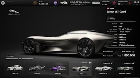 Screenshot showing Jaguar VGT Coupe in Gran Turismo 7