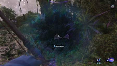 Screenshot aus Screenshot aus Avatar: Frontiers of Pandora zeigt die Na'vi Sinne.