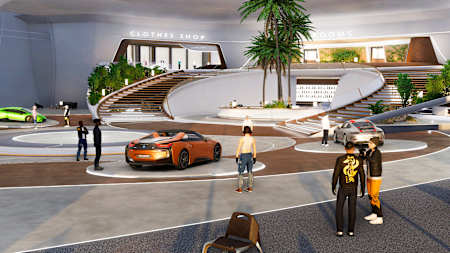 Captura de pantalla de Test Drive Unlimited Solar Crown que muestra varios jugadores en multijugador.