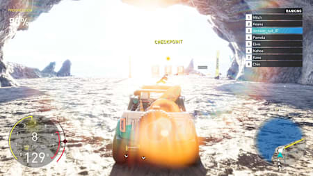 A utility filled with tools for fun in the sun races on a sunny beach in The Crew Motorfest