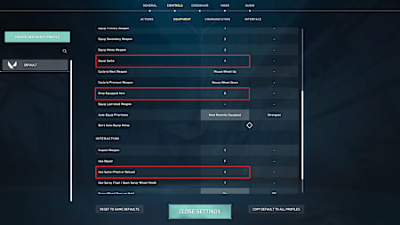 VALORANT spike Keybinds