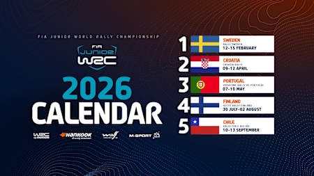 The 2026 FIA Junior WRC Calendar