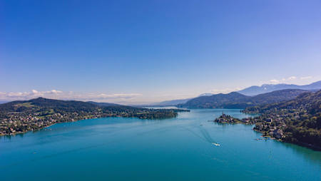 Der Wörthersee aus der Vogelpersepktive.