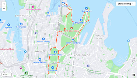 Sydney Running Routes Botanic Gardens