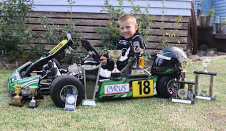 Photo at home after Cadet CIK win 2012