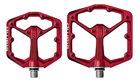 Stamp pedals offer two sizes for a better fit