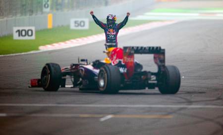Sebastian Vettel feierte seinen vierten Weltmeistertitel in Indien