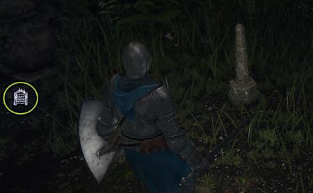 畫面當中左邊圈起來的就是墓碑圖示，看到表示當下可以召喚、更暗示前有危機