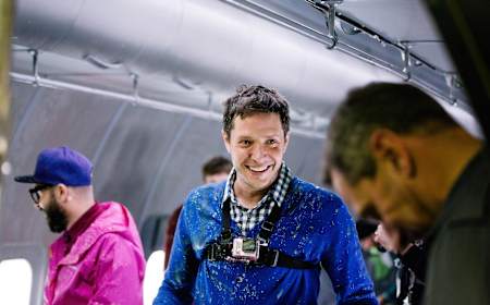 OK Go's Damian Kulash on the set of the new video