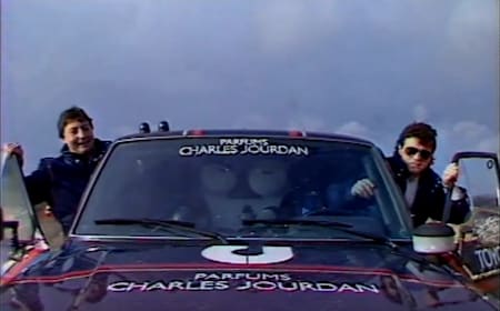 Dabiel Balavoine et son Copilote Jean-Luc Roy lors du Dakar.