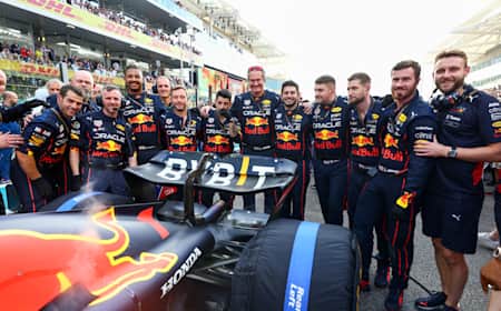 El equipo Red Bull Racing en el Gran Premio de F1 de Abu Dhabi, en el circuito de Yas Marina, 2022