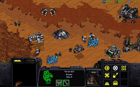 Une image des Terrans dans le jeu StarCraft Remastered de Blizzard.