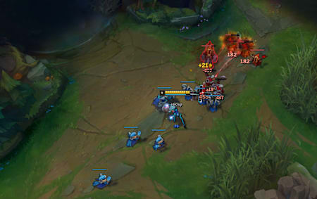 A player farming in League of Legends.