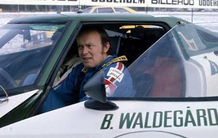 Lo svedese Bjorn Waldegard con la Lancia