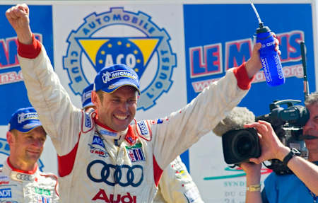 Tom Kristensen winning with Audi at Le Mans 2005.