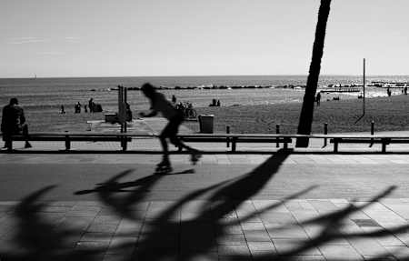 The boardwalk... a favourite of rollerskaters