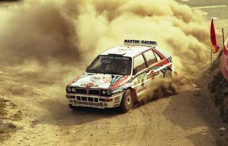 Il finlandese Juha Kankkunen con la Lancia Delta