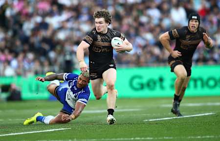 Liam Martin makes a break into open ground